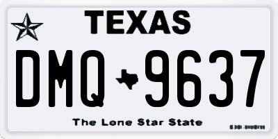 TX license plate DMQ9637