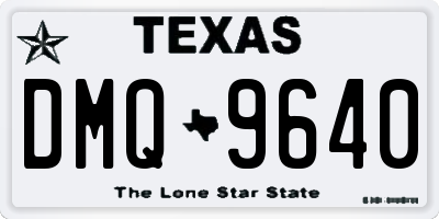 TX license plate DMQ9640