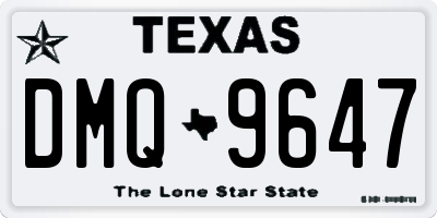 TX license plate DMQ9647