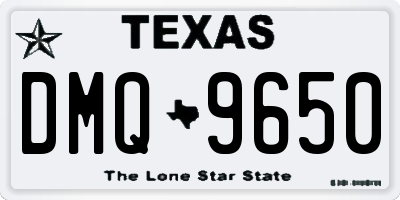 TX license plate DMQ9650