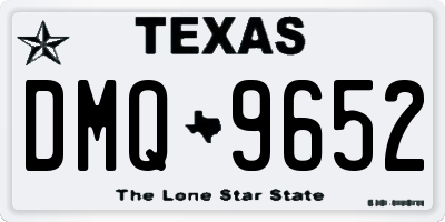 TX license plate DMQ9652