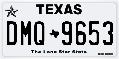 TX license plate DMQ9653