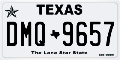 TX license plate DMQ9657