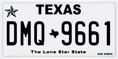 TX license plate DMQ9661