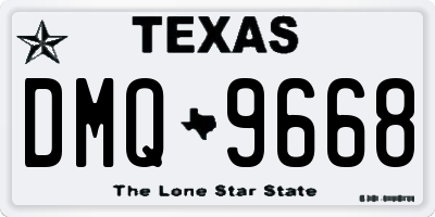 TX license plate DMQ9668