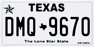 TX license plate DMQ9670