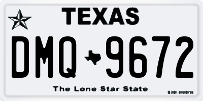 TX license plate DMQ9672