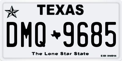 TX license plate DMQ9685