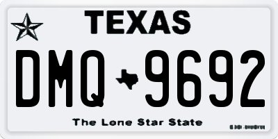 TX license plate DMQ9692