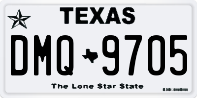 TX license plate DMQ9705