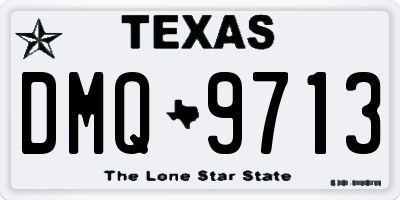 TX license plate DMQ9713