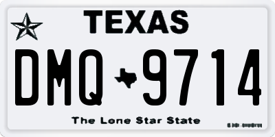 TX license plate DMQ9714