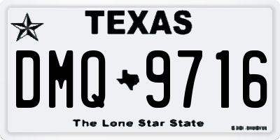 TX license plate DMQ9716