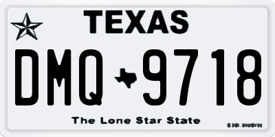 TX license plate DMQ9718