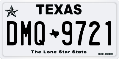 TX license plate DMQ9721