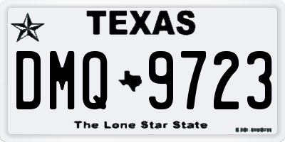 TX license plate DMQ9723