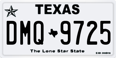 TX license plate DMQ9725