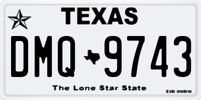 TX license plate DMQ9743