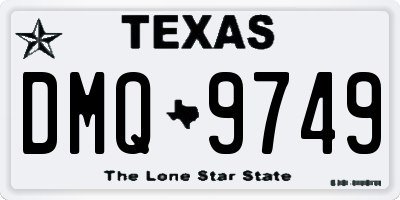 TX license plate DMQ9749