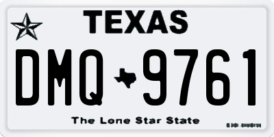TX license plate DMQ9761
