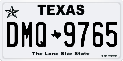 TX license plate DMQ9765