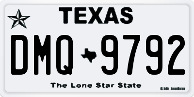 TX license plate DMQ9792