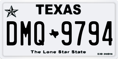 TX license plate DMQ9794