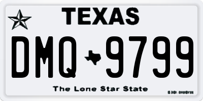 TX license plate DMQ9799