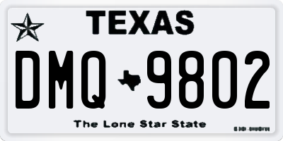 TX license plate DMQ9802