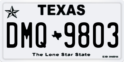 TX license plate DMQ9803
