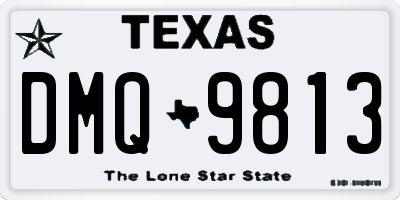 TX license plate DMQ9813