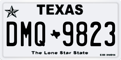 TX license plate DMQ9823
