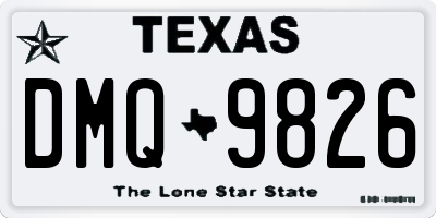 TX license plate DMQ9826