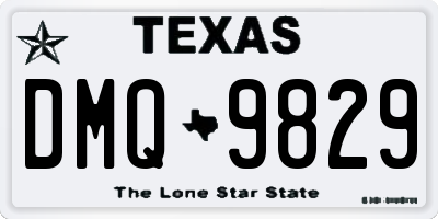 TX license plate DMQ9829