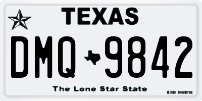 TX license plate DMQ9842