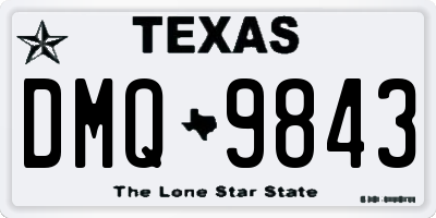 TX license plate DMQ9843