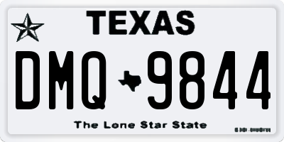 TX license plate DMQ9844