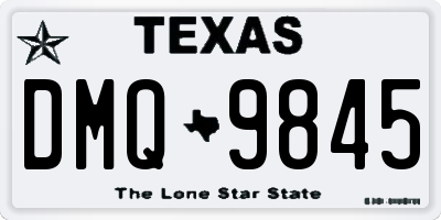 TX license plate DMQ9845
