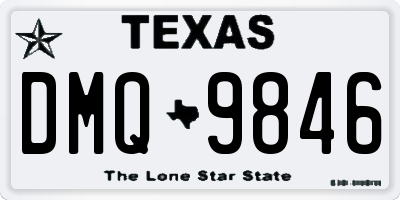 TX license plate DMQ9846