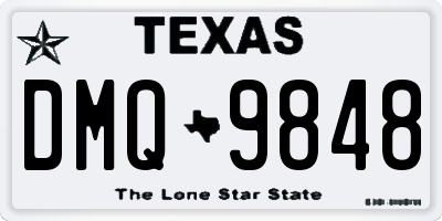 TX license plate DMQ9848