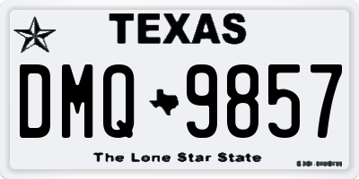 TX license plate DMQ9857