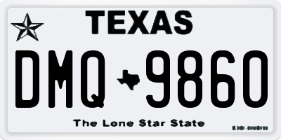 TX license plate DMQ9860