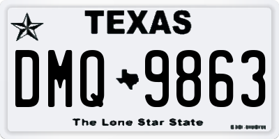 TX license plate DMQ9863