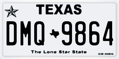 TX license plate DMQ9864