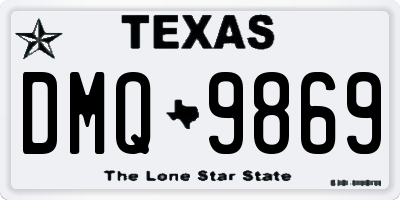TX license plate DMQ9869