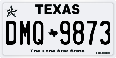 TX license plate DMQ9873