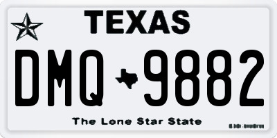TX license plate DMQ9882