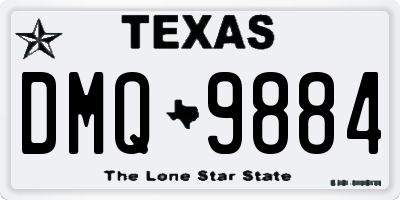 TX license plate DMQ9884