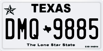 TX license plate DMQ9885