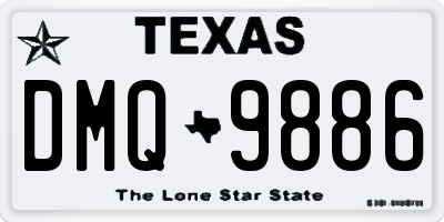 TX license plate DMQ9886